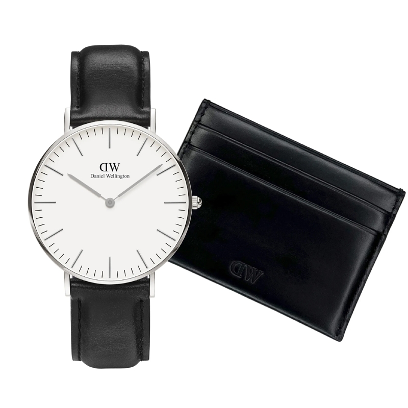 Daniel Wellington Chronograph DW COMBO Watch Sheffield 36mm Silver + leather car Silver