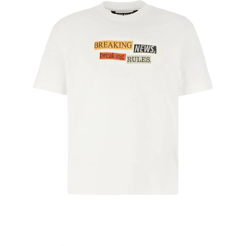 Palm Angels T-shirt Palm Angels Ivory cotton t-shirt none