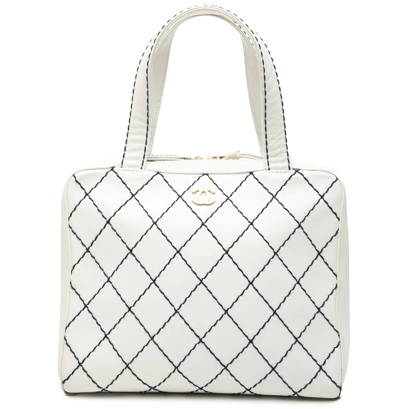 Chanel Fourre-tout CC Wild Stitch Handbag weiß