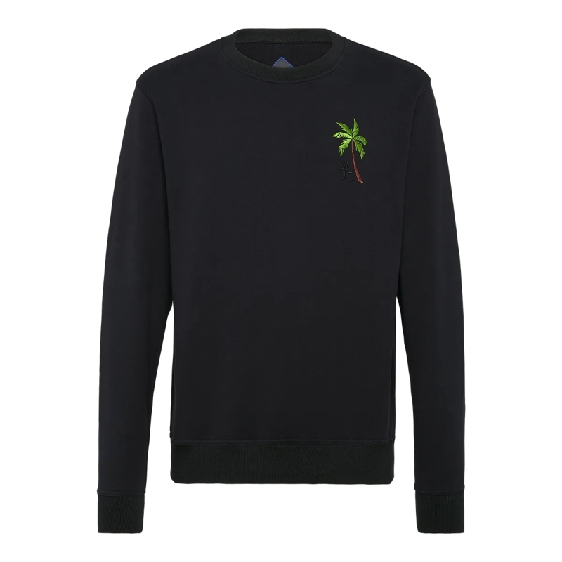 BILLIONAIRE Top Sweatshirt Palms schwarz