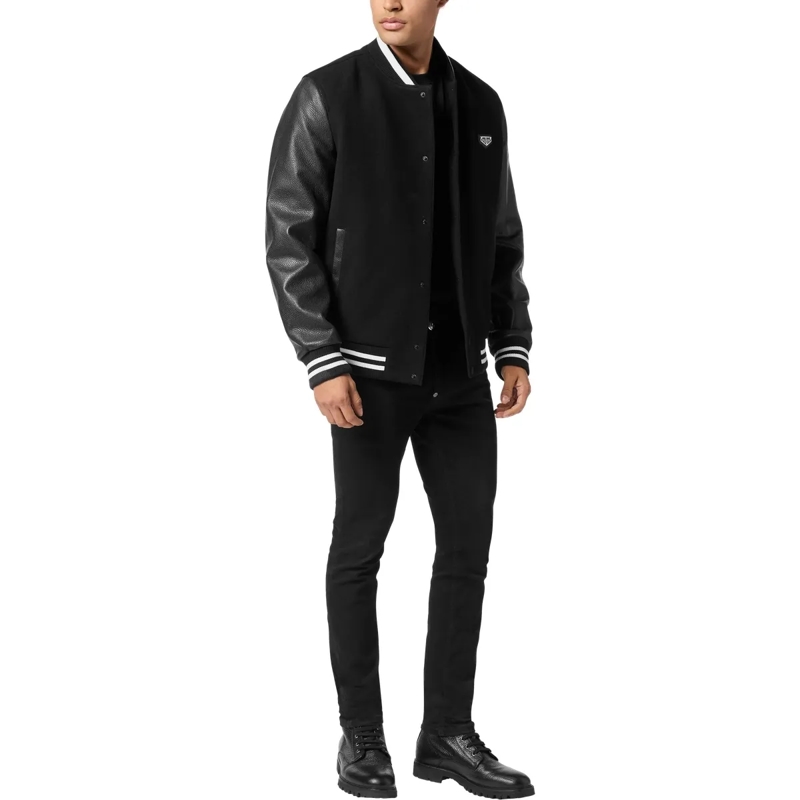Philipp Plein Daunenjacke Bomber Skull Mit Schmucksteinen schwarz(Image 4)