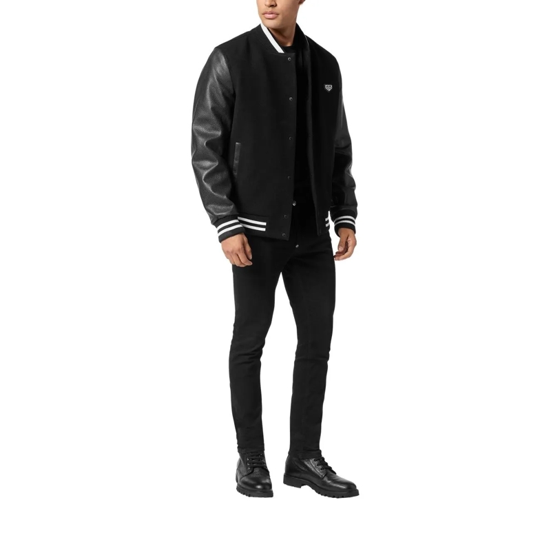 Philipp Plein Bomberjacke Bomber Skull Mit Schmucksteinen schwarz(Image 4)