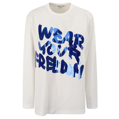 Comme des Garcons Langärmelige Oberteile T-Shirt With Print White