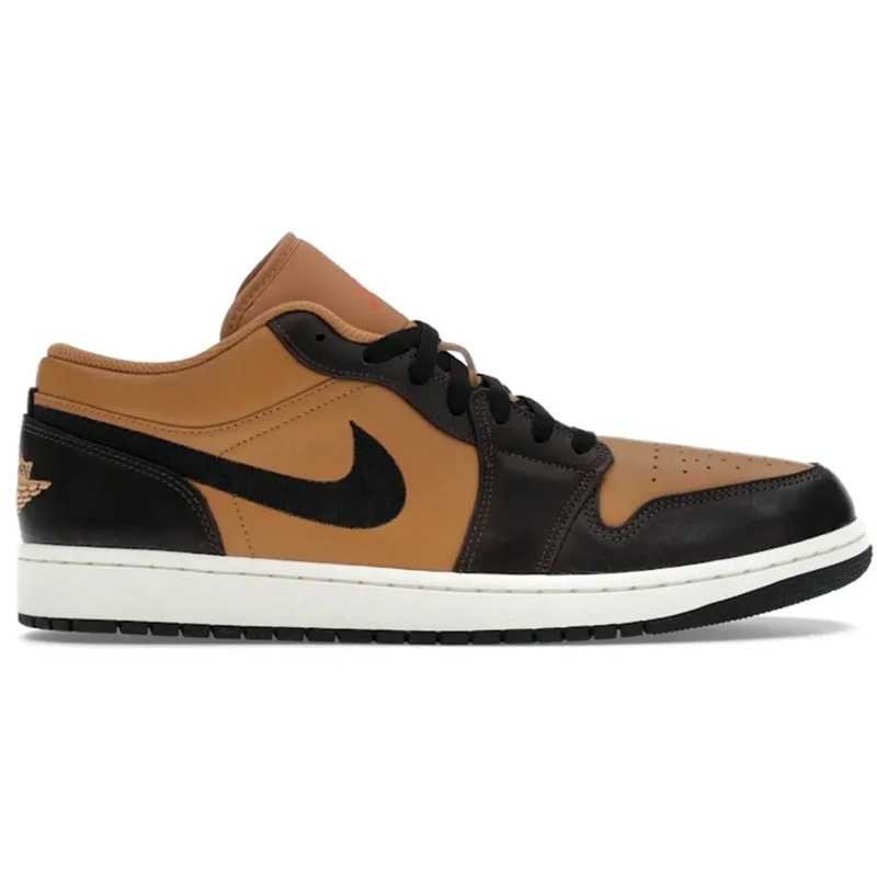 Nike Low-Top-Sneaker Jordan 1 Low SE Flax Baroque Brown schwarz