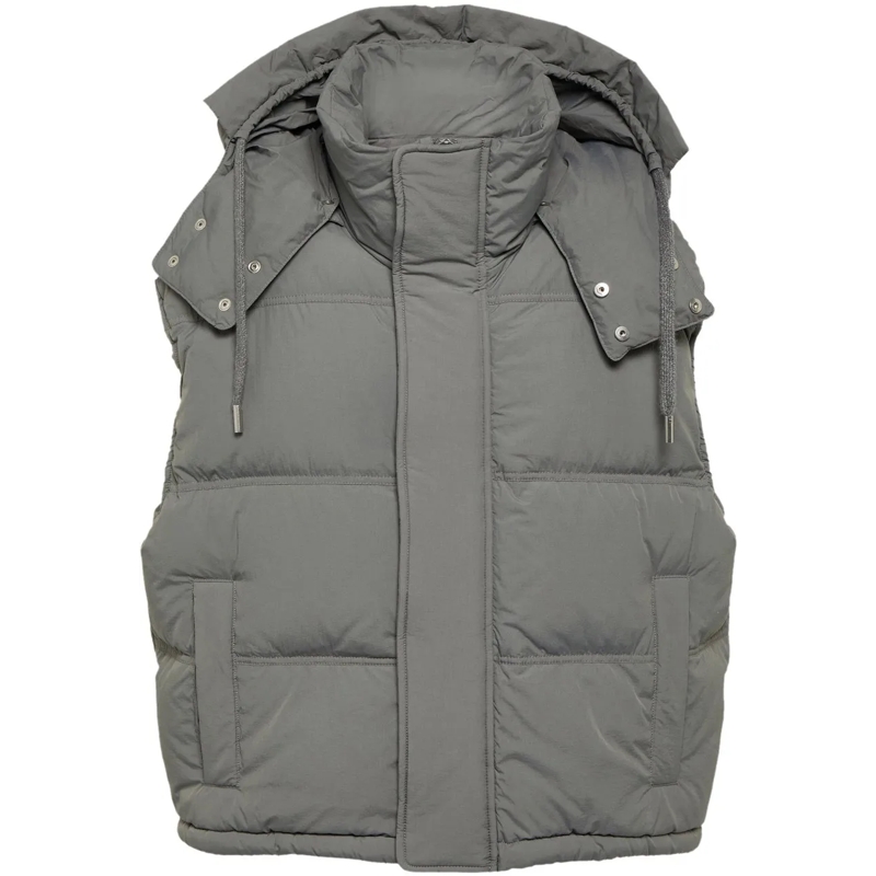 AMI Paris Daunenjacke Padded Down Puffer Gilet Jacket grau