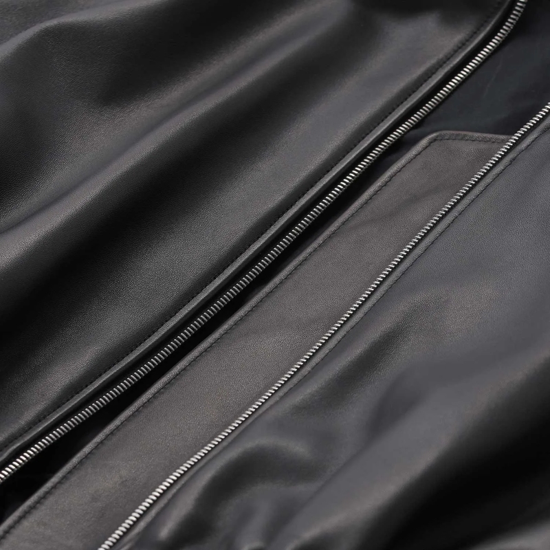 Jil Sander Blouson Jacke aus Leder schwarz(Image 5)