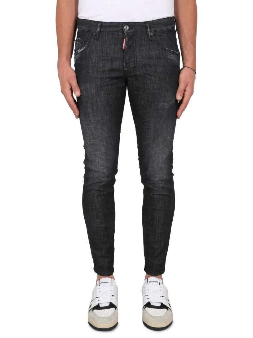 Thumbnail - Dsquared2 - Skater Fit Jeans - Größe 46 - schwarz