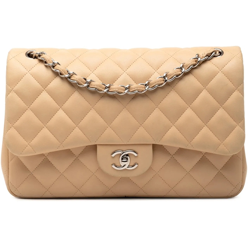 Chanel Sac à bandoulière Jumbo Classic Lambskin Double Flap braun