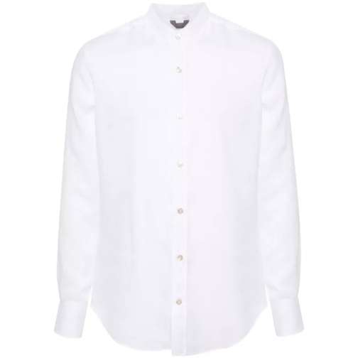 Eleventy  White Slub-Texture Shirt White