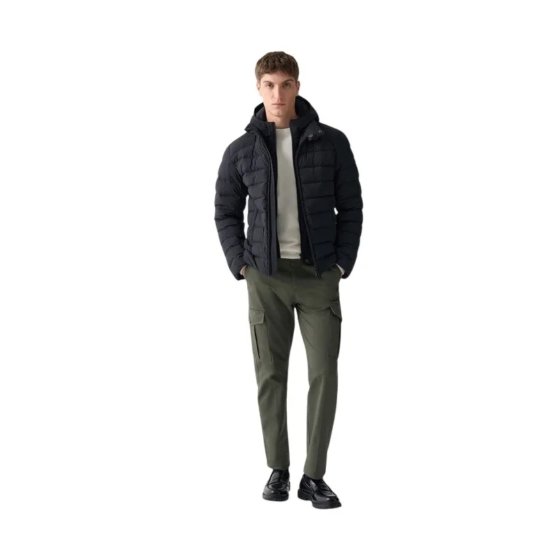Colmar Originals Daunenjacke Quilted Black Down Jacket With Hood Black(Image 4)