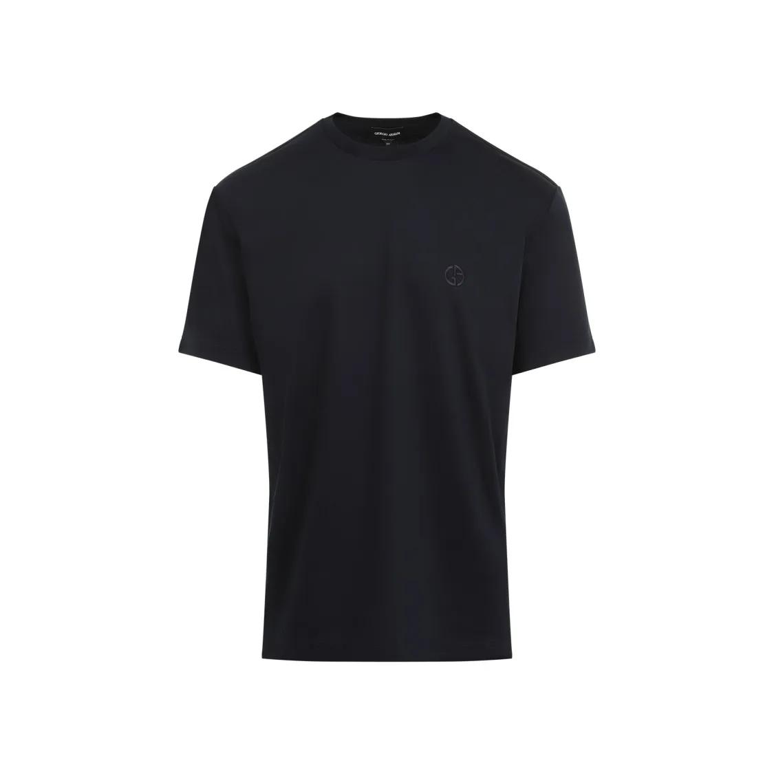 Giorgio Armani - Cotton T-Shirt - Größe 48 - blau