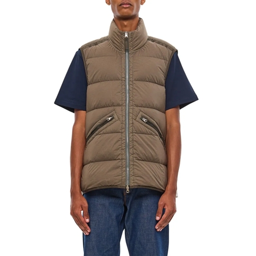 Stone Island Donzen jassen Brown Turtle Neck Gilet Brown