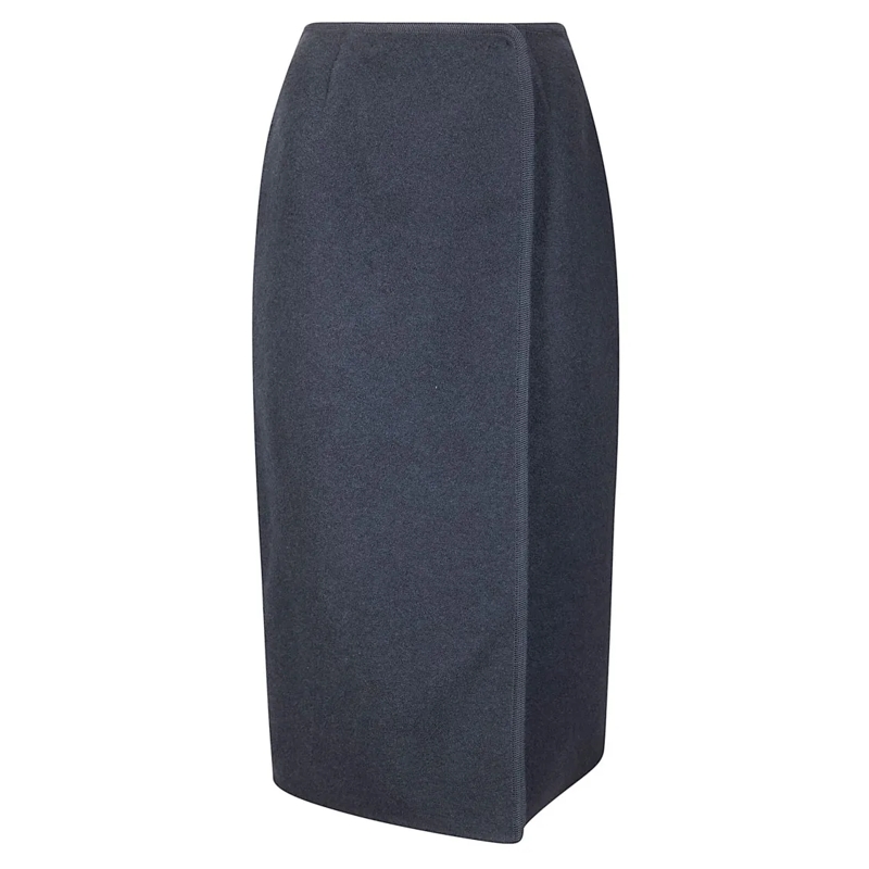 RIER Midirok Walker Wrap Skirt Blue