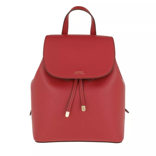 Lauren Ralph Lauren Dryden Flap Backpack Medium Crimson/Truffle Rucksack