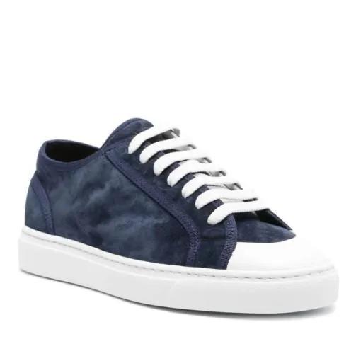 Doucal%27s Low-Top Sneaker - Suede Lace-Up Sneakers - Gr. 37,5 (EU) - in Blau - für Damen