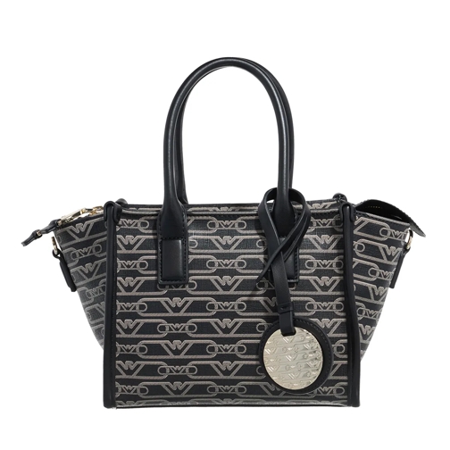 Emporio Armani Tote Monogram To Nero-Ecru