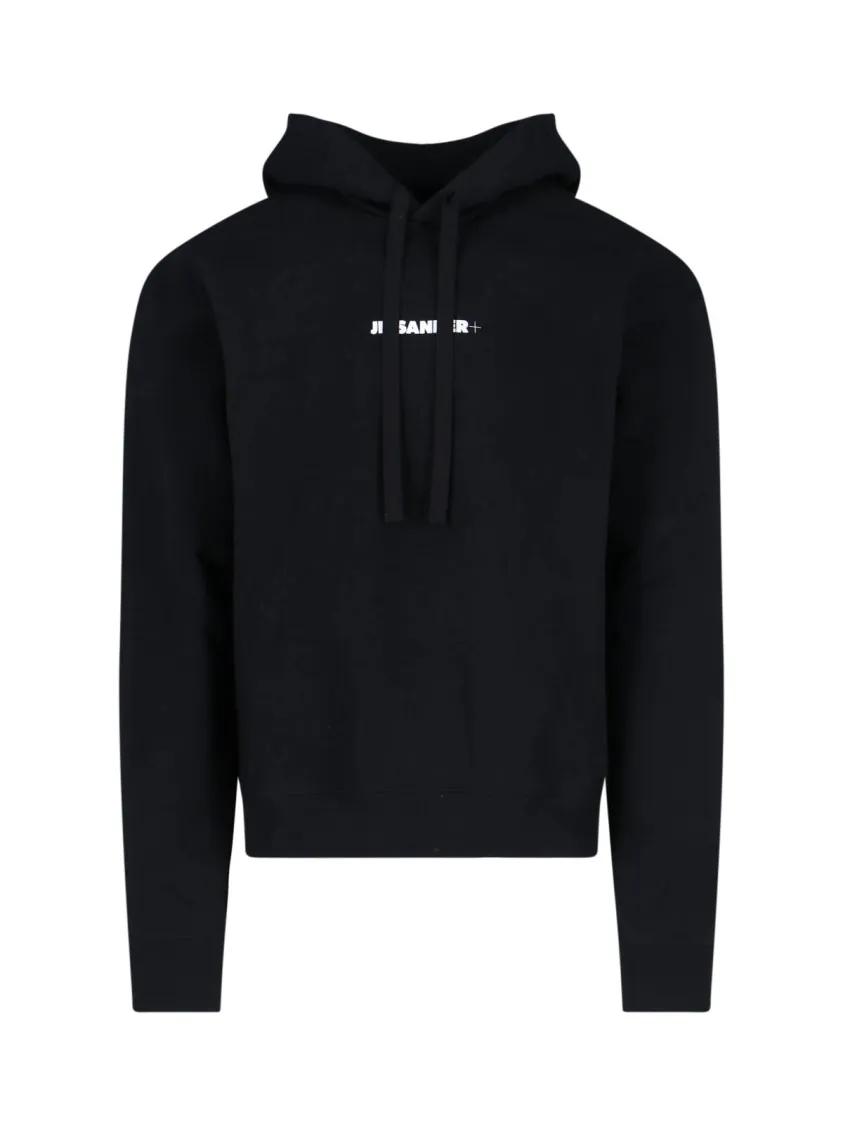 Thumbnail - Jil Sander - Logo Hoodie Sweatshirt – Black - Größe M - schwarz