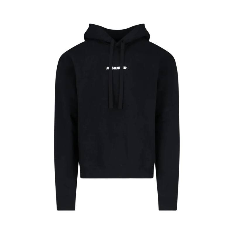 Jil Sander  Logo Hoodie Sweatshirt – Black Black