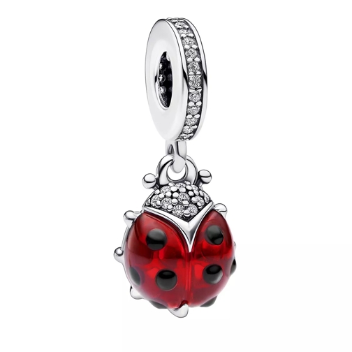 Pandora Ladybird sterling silver dangle with enamel Multicolor Pendentif