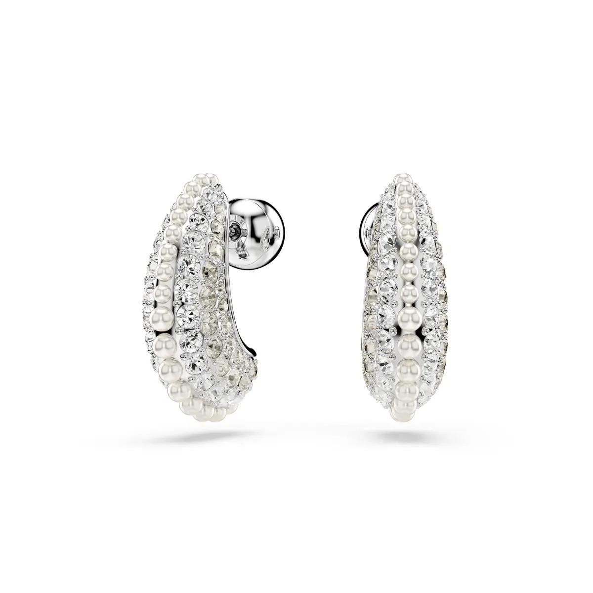 Swarovski Ohrringe - Swarovski Sublima Silver Coloured Ear Studs 569210 - Gr. unisize - in Silber - für Damen