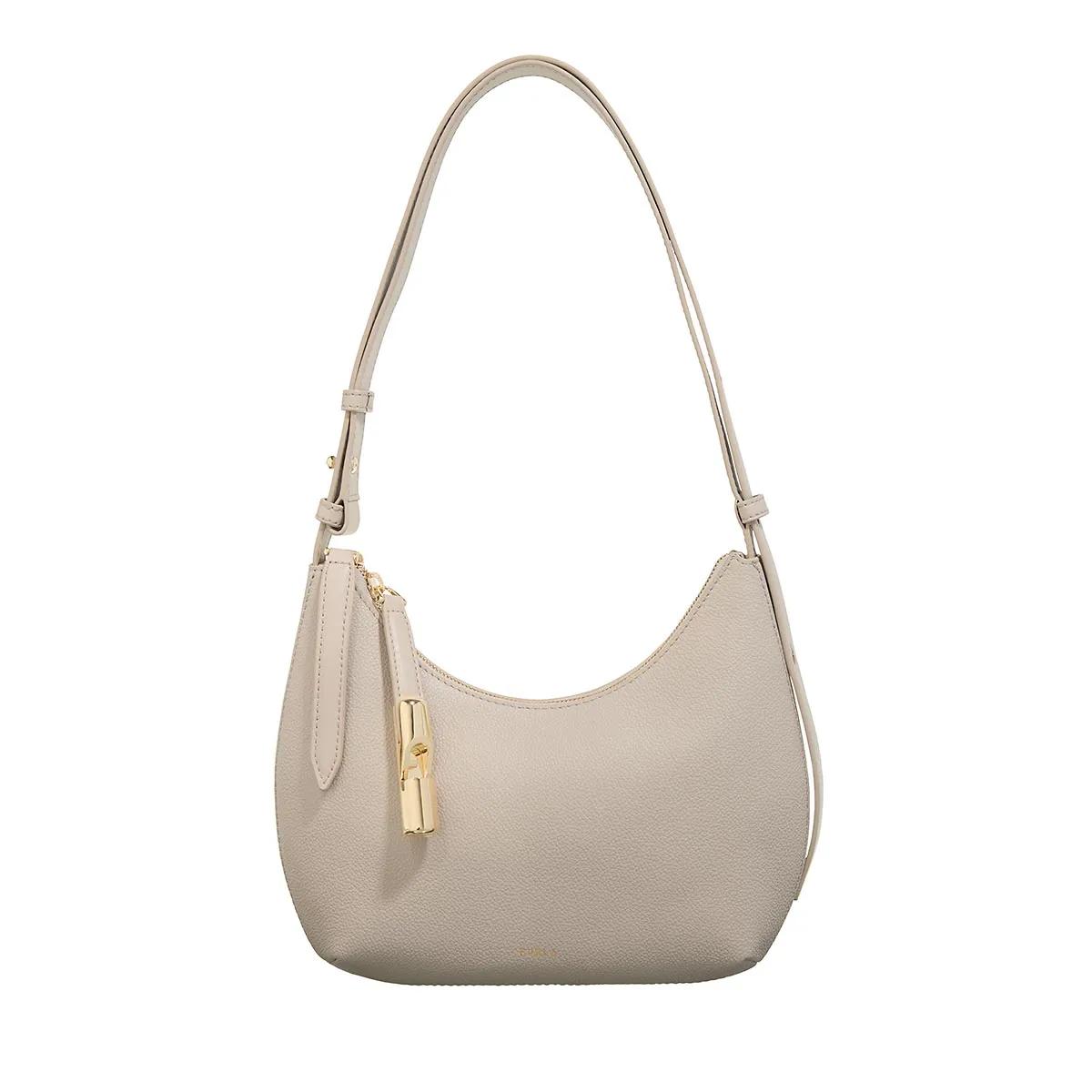 Furla Hobo Bag - Furla Goccia S Shoulder Bag - Gr. unisize - in Creme - für Damen