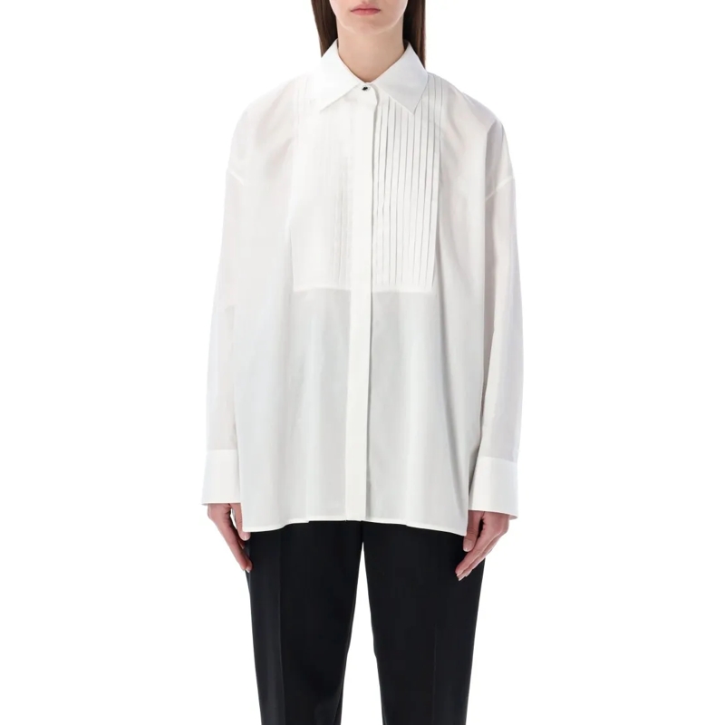 Golden Goose Overhemd Oversized White Cotton Shirt White