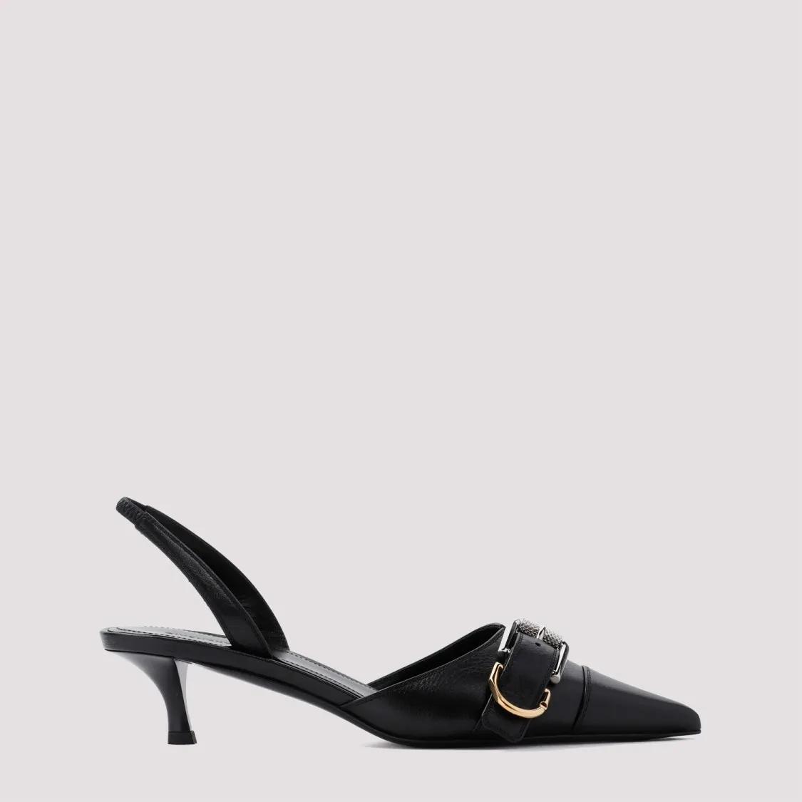 Thumbnail - Givenchy Sandalen - Voyou 45Mm Slingback Black Bull Leather Sandals - Gr. 38 (EU) - in Schwarz - für Damen