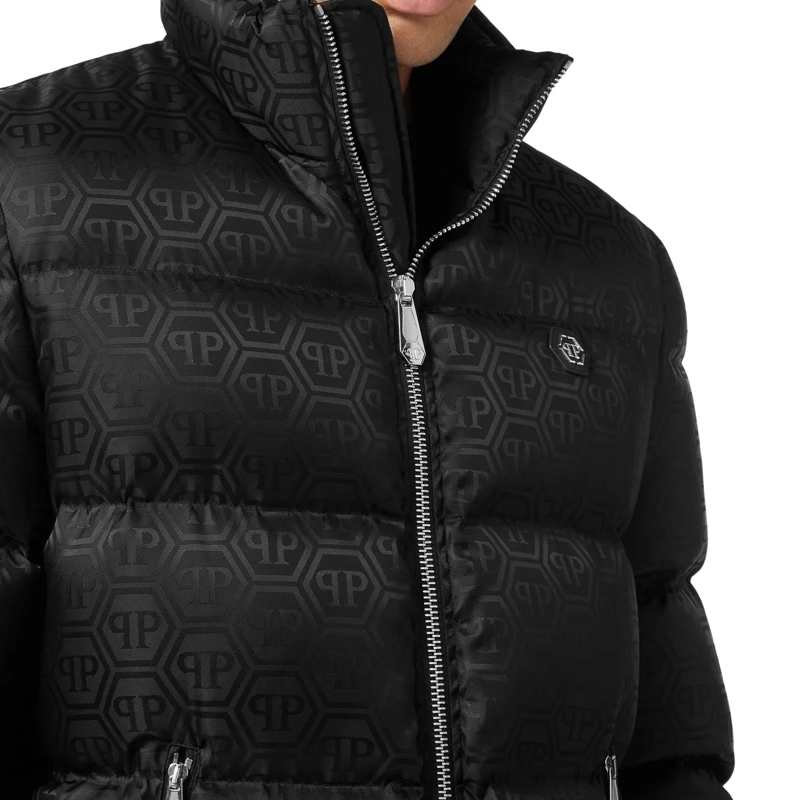 Philipp Plein Übergangsjacke Daunenjacke Monogram schwarz(Image 5)