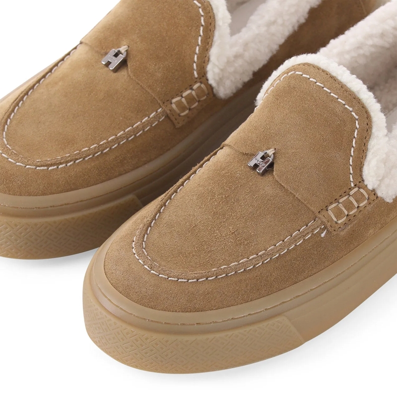 Hogan Schnürschuhe Mokassins mit Lammfell braun(Image 4)