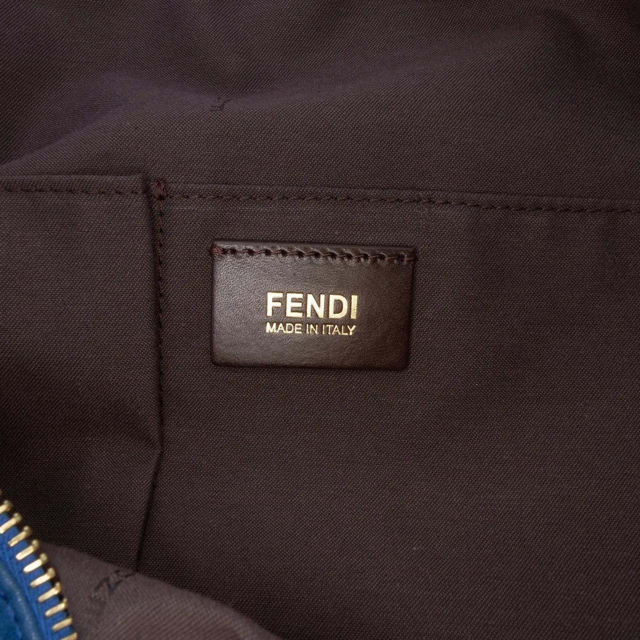 Thumbnail - Fendi Shopper - Medium FF Nubuck Chains Tote - Gr. unisize - in Blau - für Damen