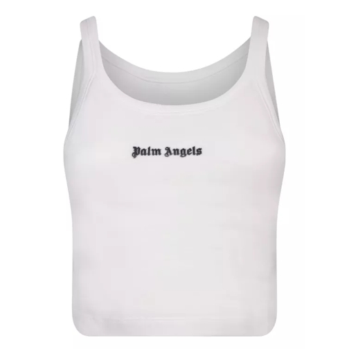 Palm Angels White Cotton Top White 