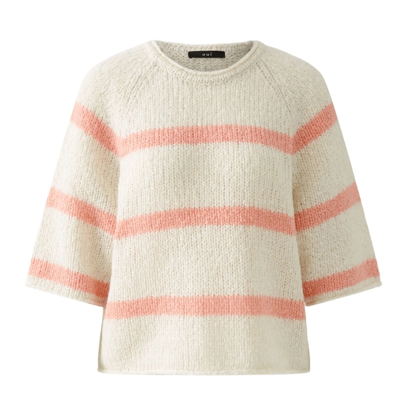 Oui Sweatshirt Pullover rot