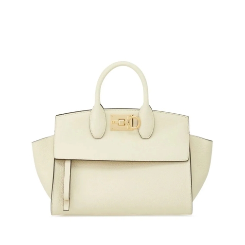 Salvatore Ferragamo Studio Soft Bag (M) Ecru Neutrals Crossbodytas