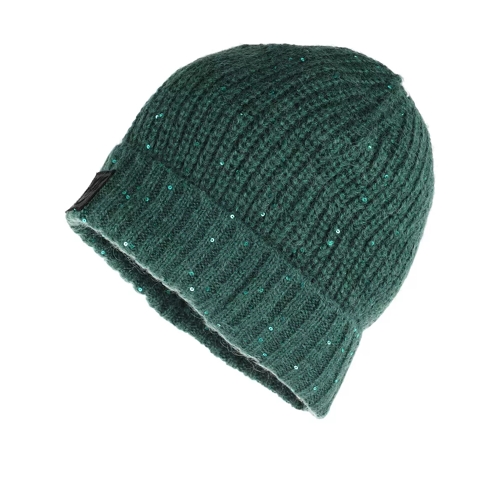 Pinko Terra Cuffia Costa Inglese Beanie Green Wool Hat