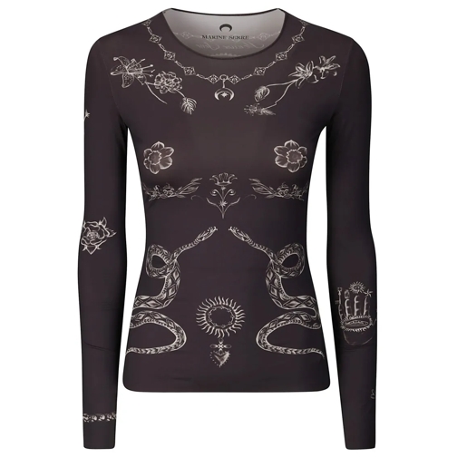 Marine Serre Topjes met lange mouwen Printed Long Sleeve Top Brown