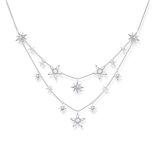 Thomas Sabo Necklace Stars Silver Mellanlångt halsband