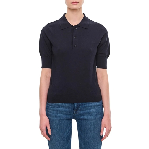 Extreme Cashmere T-Shirts Polo Cashmere And Cotton T-Shirt Blue