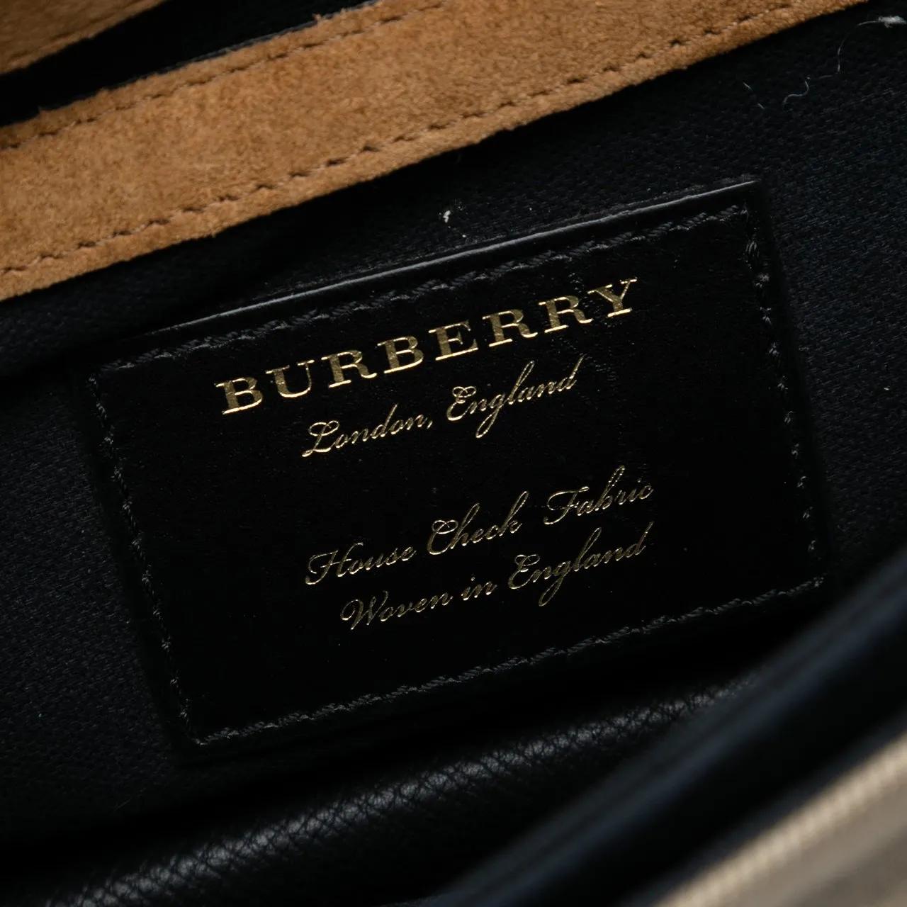 Thumbnail - Burberry Hobo Bags - Small Leather and House Check Canvas Derby Macken - Gr. unisize - in Schwarz - für Damen