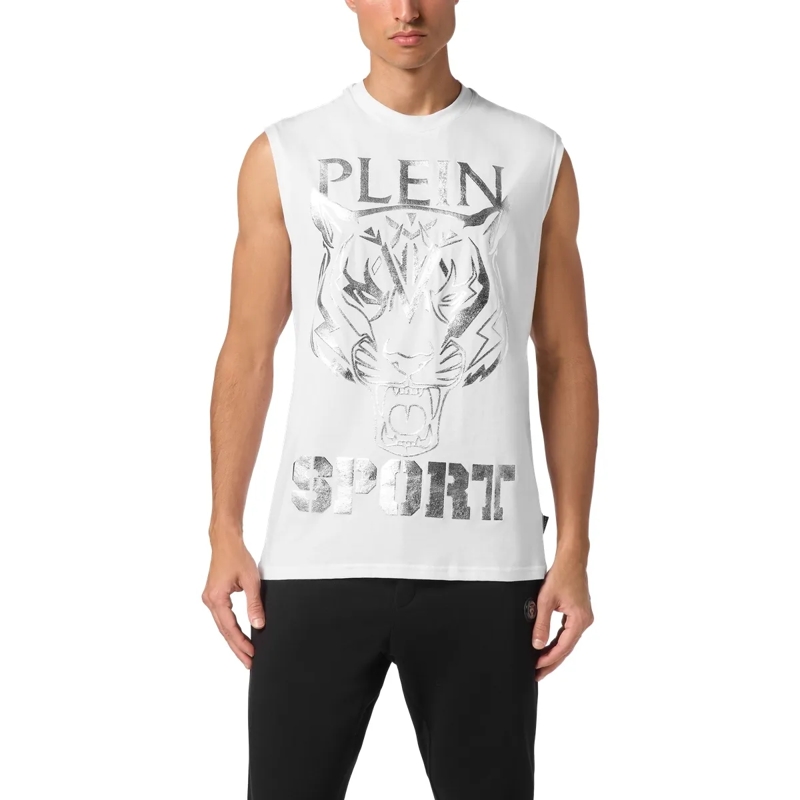 Plein Sport Top Tanktop Tiger weiss(Image 3)