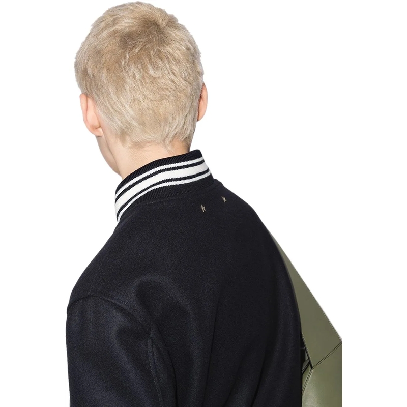 Golden Goose Bomberjacke Wool Blend Bomber Jacket Blue(Image 3)