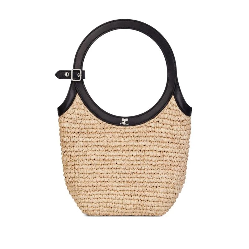 Courrèges Schultertasche Woven Sand Beige Open-Top Bag Neutrals