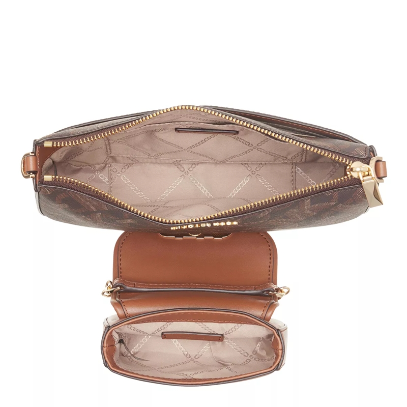MICHAEL Michael Kors Crossbody Bag Parker Large Mf Crossbody Brown Luggage(Image 6)