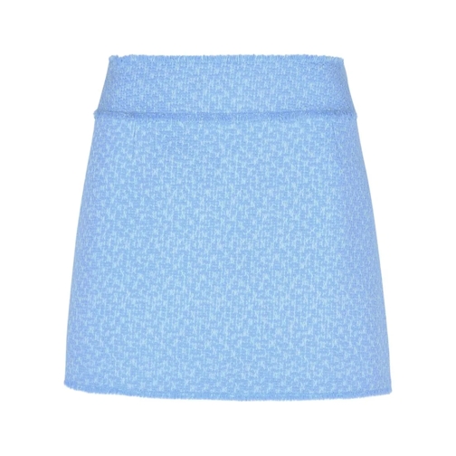 Dolce&Gabbana Light Blue Wool Blend Miniskirt Blue Mini-Röcke