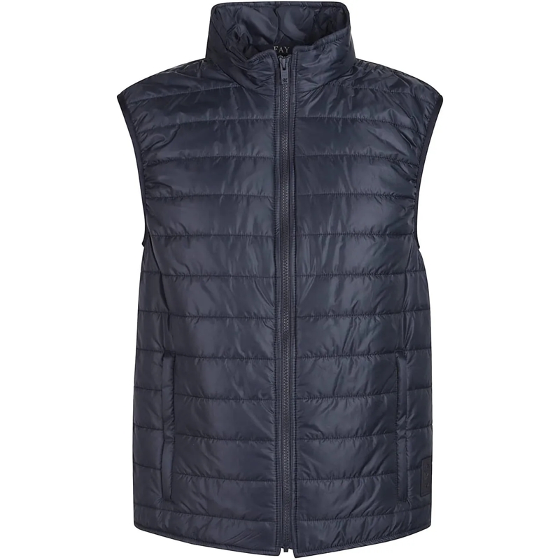 Fay Gilet Padded Zip Vest Blue blau