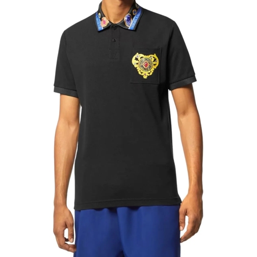 Versace Jeans Couture Polohemd Versace Couture Heren Polo Zwart - schwarz