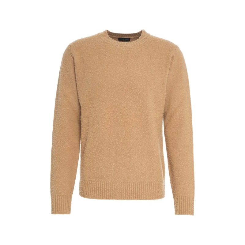 Roberto Collina Trui Merino Wool Sweater Brown