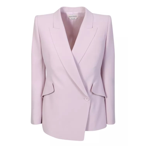 Alexander McQueen Pink Blazer With Off-Center Front Button Fastening Pink Blazer