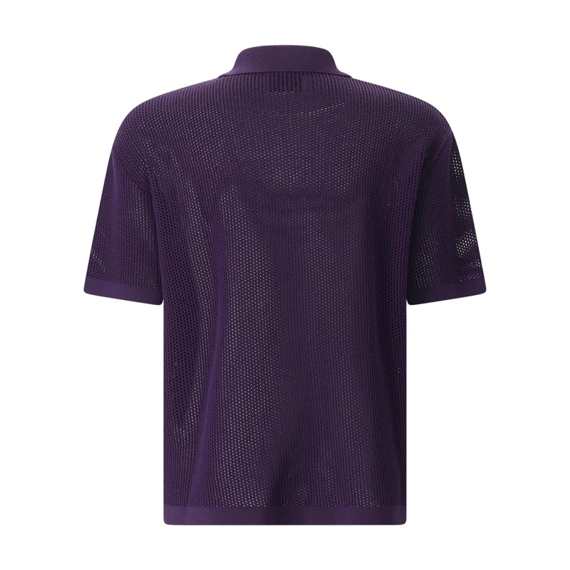 Casablanca Overhemd Hemd aus Grobstrick-Mesh lila(Image 3)