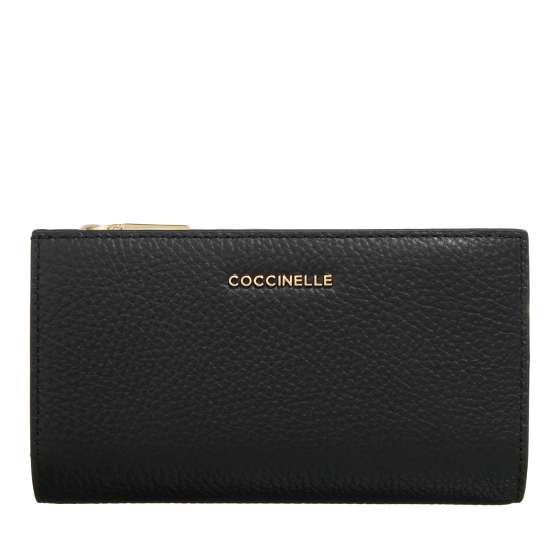 Coccinelle Tri-Fold-Portemonnaie Metallic Soft Noir