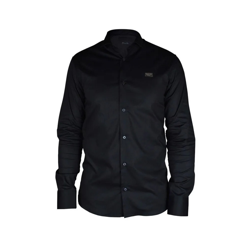 Philipp Plein Hemd Diamond Cut Ls Iconic Shirt Black